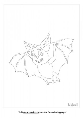Cute Bat Coloring Pages | Free Animals Coloring Pages | Kidadl