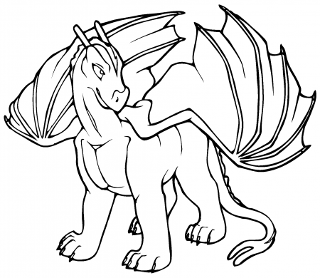 Coloring Pages | Cartoon Dragon Coloring Pages