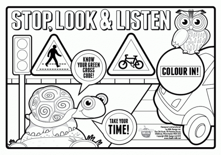 road safety colouring sheets - Clip Art Library