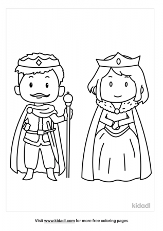 King And Queen Coloring Pages | Free Fairytales & Stories Coloring Pages |  Kidadl