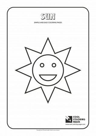 Cool Coloring Pages Simple and easy coloring pages - Sun - Cool Coloring  Pages | Free educational coloring pages and activities for kids