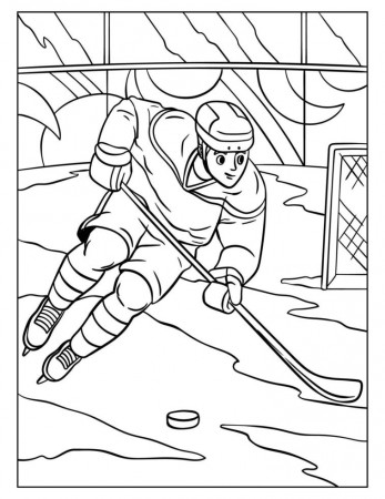 Ice hockey Coloring Page for Kids 11415746 Vector Art at Vecteezy
