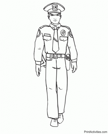 Police Officer Coloring Pages - coloringmania.pw | coloringmania.pw