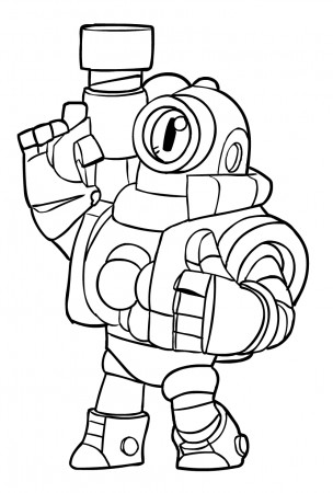 Rico from Brawl Stars coloring page