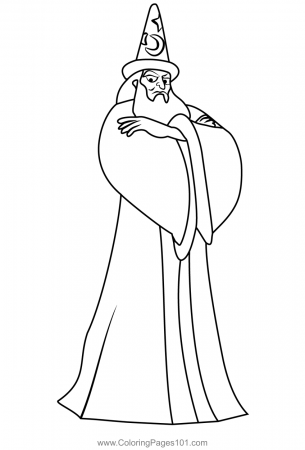 Yen Sid From Fantasia Coloring Page for Kids - Free Fantasia Printable Coloring  Pages Online for Kids - ColoringPages101.com | Coloring Pages for Kids