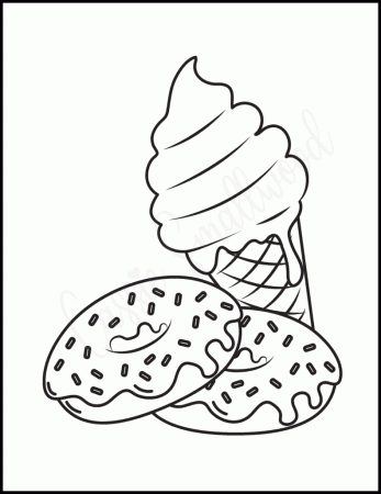 19 Cute Ice Cream Coloring Pages - Cassie Smallwood