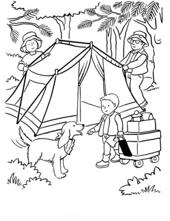 Camping Coloring Pages | 100 Pictures Free Printable