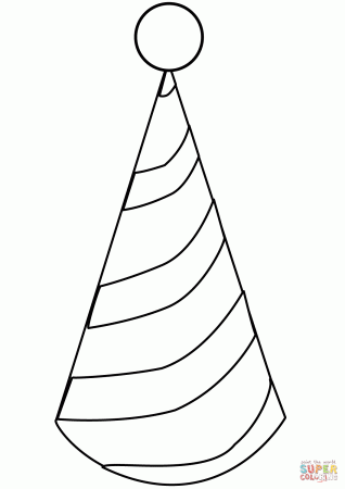 Party Hat coloring page | Free Printable Coloring Pages