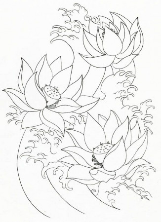 Lotus Flower Painting Coloring Page: Lotus Flower Painting ...