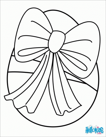 Egg with ribbon coloring pages - Hellokids.com