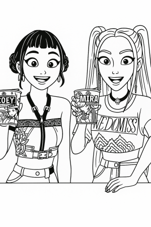 KPop Demon Hunters coloring pages - YouLoveIt.com