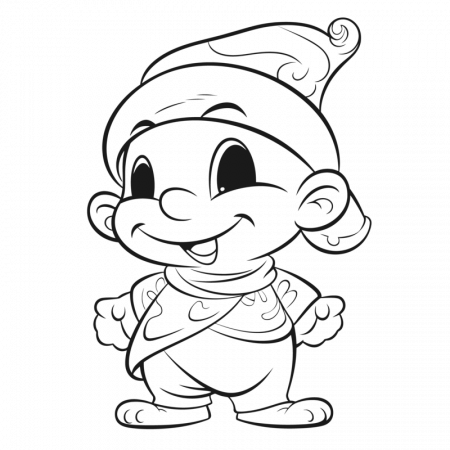 Outline Sketch Robin The Baby Elf ...