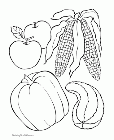Kids printable Thanksgiving coloring pages 005