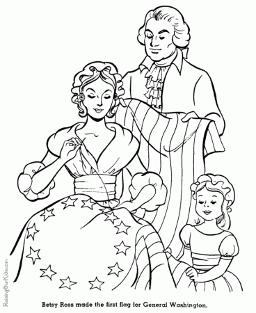 Betsy Ross coloring pages for kid 022