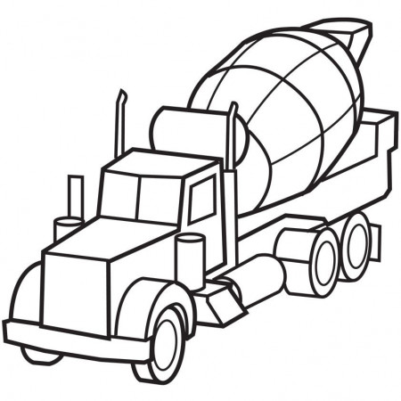 coloring pages cement truck - Clip Art Library