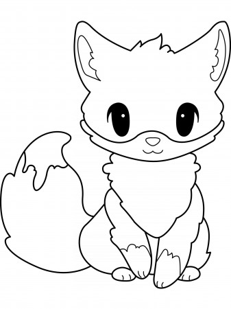 Free prinable Cute Fox coloring pages