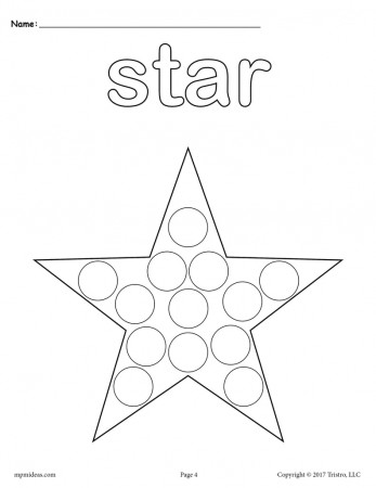 Star Do-A-Dot Printable - Star Coloring Page – SupplyMe