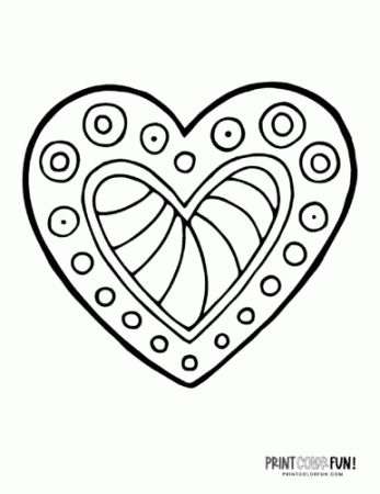 100+ heart coloring pages: A huge collection of free Valentine's Day  printables - Print Color Fun!