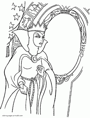 The Evil Queen coloring pages || COLORING-PAGES-PRINTABLE.COM