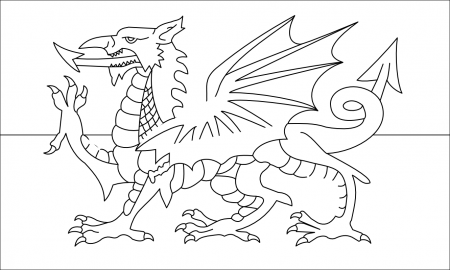 Wales Flag Clipart Black And White