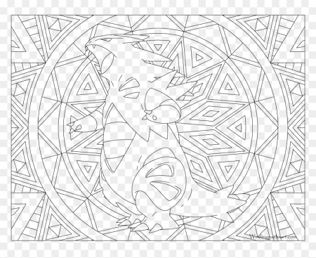 248 Tyranitar Pokemon Coloring Page - Pokemon Coloring Pages Tyranitar, HD  Png Download - vhv