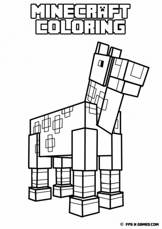 Minecraft to color for children - Minecraft Kids Coloring Pages