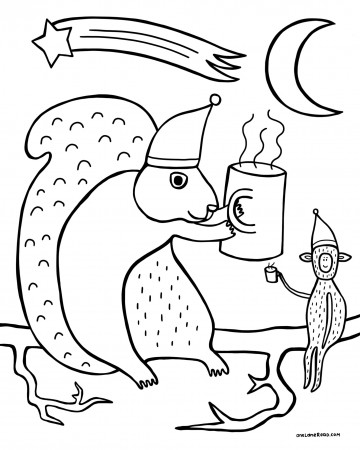 Winter nights coloring page – FREE ...