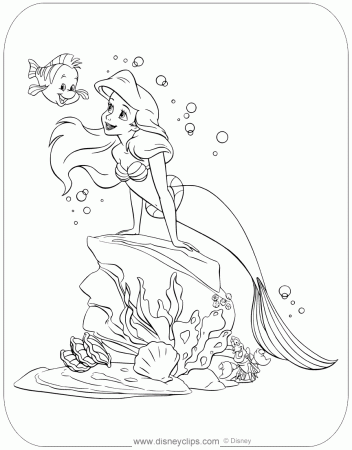 The Little Mermaid Coloring Pages | Disneyclips.com