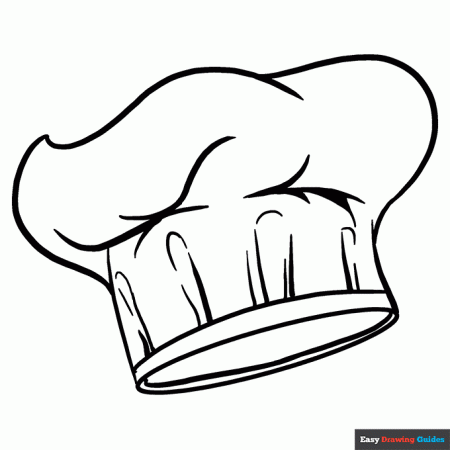 Chef Hat Coloring Page | Easy Drawing ...