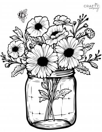 Flower Coloring Pages to Print - Crafty ...