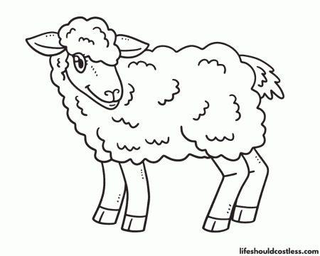 Sheep Coloring Pages (free printable PDF templates) - Life Should Cost Less