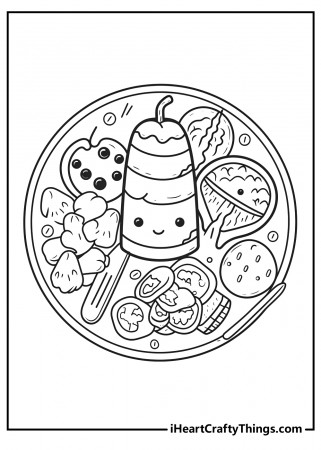 Cute Food Coloring Pages (100% Free ...