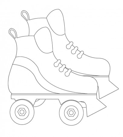 Free Roller Skates coloring page ...