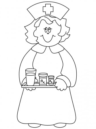 Nurse Injection coloring page ...