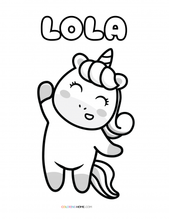 Lola unicorn coloring page
