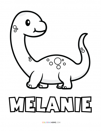 Melanie dinosaur coloring page