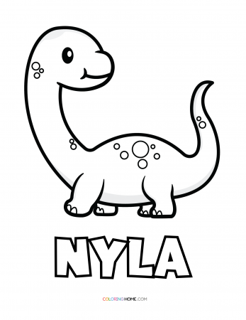 Nyla dinosaur coloring page