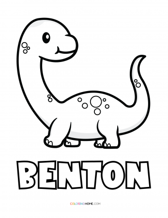 Benton dinosaur coloring page