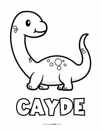 Cayde dinosaur coloring page