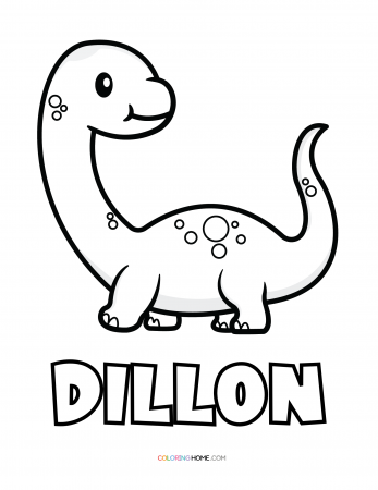 Dillon dinosaur coloring page