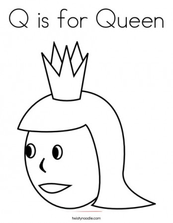 Q is for Queen Coloring Page - Twisty Noodle