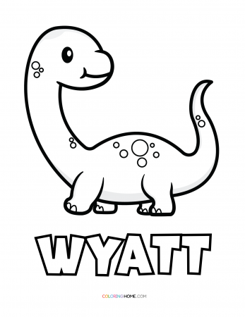 Wyatt dinosaur coloring page