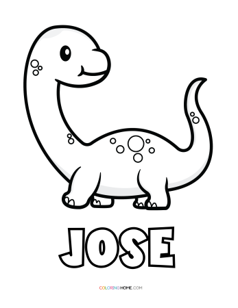 Jose dinosaur coloring page