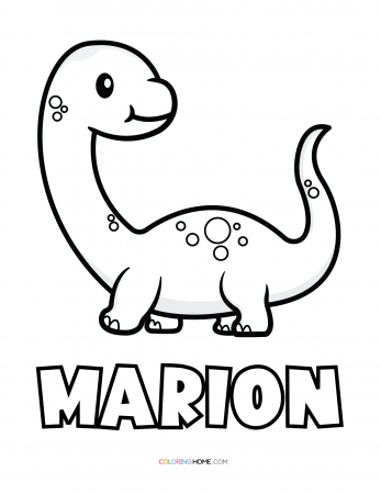 Marion dinosaur coloring page
