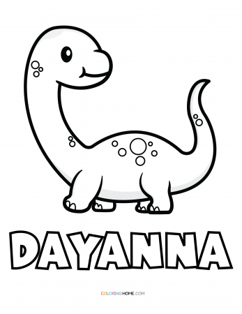 Dayanna dinosaur coloring page