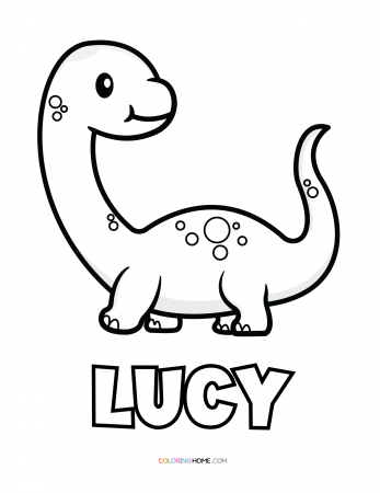 Lucy dinosaur coloring page