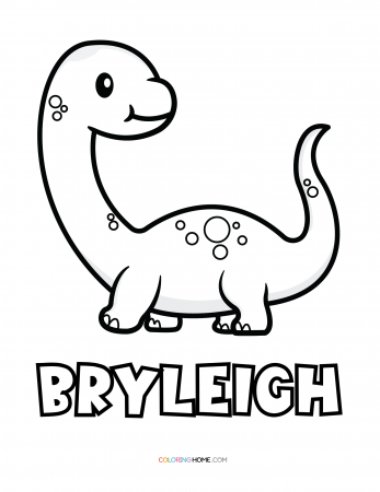 Bryleigh dinosaur coloring page