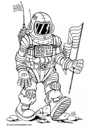 Coloring Page astronaut - free printable coloring pages - Img 3954
