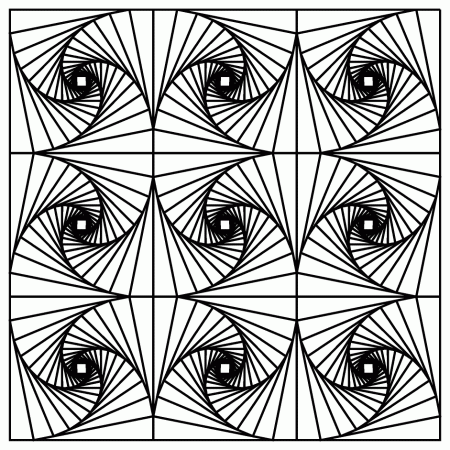 Optical Illusions Coloring Page