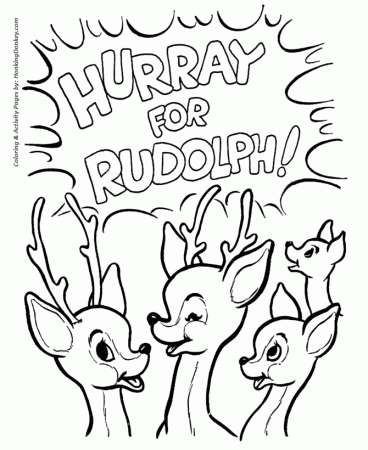 Rudolph the Red Nose Reindeer Coloring Page - All of the other Reindeer  Love Rudolph | HonkingDonkey